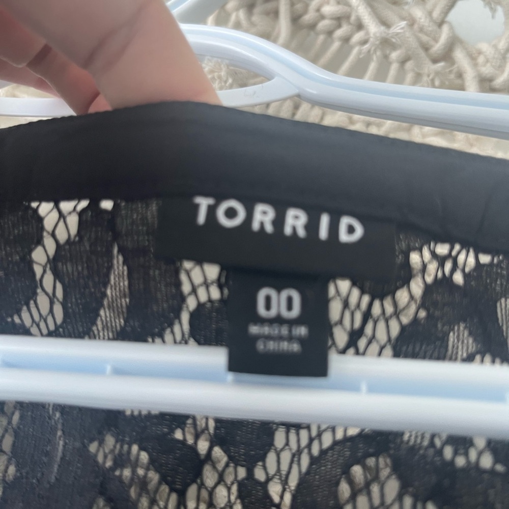 Torrid Black Lace Relaxed Blouse - Picture 2 of 3